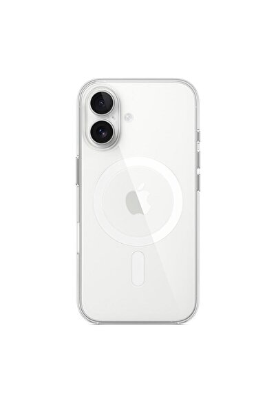 Zebana Apple iPhone 16 Uyumlu Kılıf Şeffaf Silikon Kılıf (Kablosuz Şarj Deste...