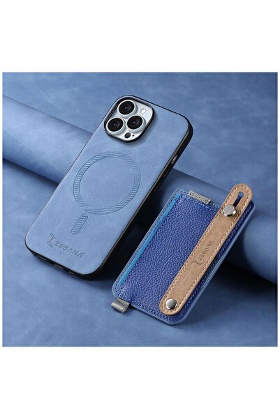 Zebana Apple iPhone 16 Pro Uyumlu Kılıf M-safe 2in1 Kartlıklı Best Deri Kılıf...