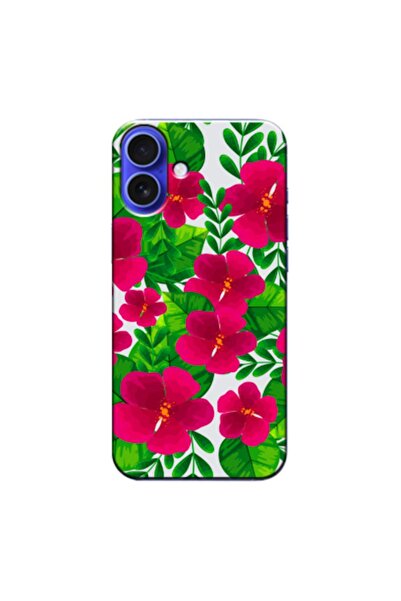 Zebana حافظة سيليكون متوافقة مع هاتف Apple iPhone 16 Spring Flowers 9 (مطبوعة)