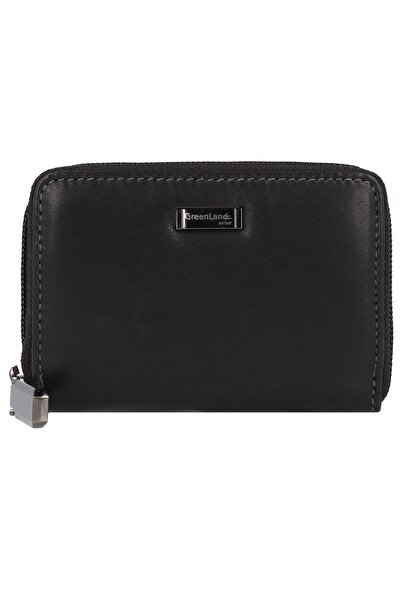 Greenland Nature Black Nappa Kreditkartenetui RFID Leder 11 cm