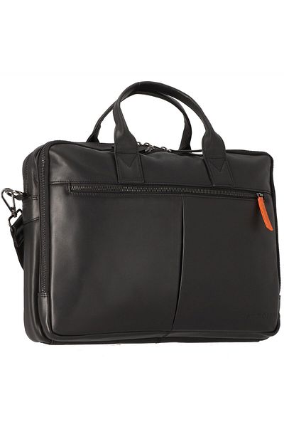 Davidoff Essentials 40 cm Leder Aktentasche - Gesicht Computer Fach