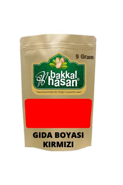 Bakkal Hasan Powder Red Food Dye - 9 g 4 Pieces - Bakkal Hasan
