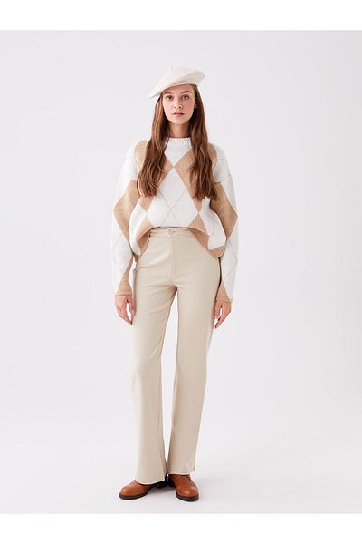 LC Waikiki Slim Fit dámské rovné kalhoty