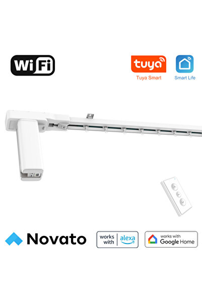 Novato Akıllı Modüler Tuya Uyumlu Wifi Yana Kayar Perde Motor Kiti (4 Mt )