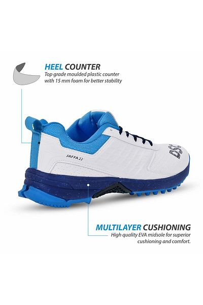 DSC Jaffa 22 Cricket Shoes for Men and Boys UK-5 White-Navy
