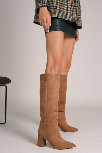 Bestyle Cizme de damă Lopez cu toc Camel