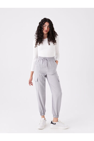 LC Waikiki Standard Fit Women's Cargo Pants with Elastic Waist