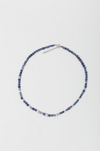 So CHIC... Men's 55 cm Steel Necklace with Lapis Stone