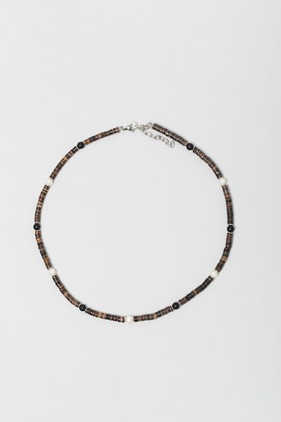So CHIC... Pearl Stone 55 cm Steel Men's Necklace