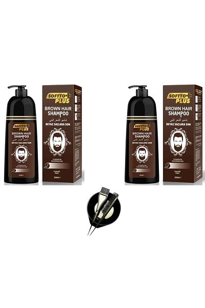 Softto Plus Brown Hair 350ml 2X Pieces + Paint Pot with Gift