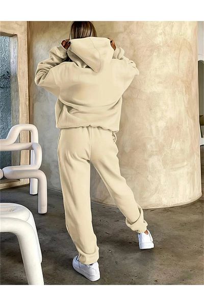 DAXİS Sportwear Company ΓΥΝΑΙΚΕΙΑ Σετ φόρμας με κουκούλα με στάμπα Lotus