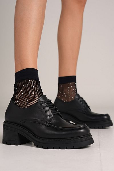 Bestyle Vintage Women's Black Genuine Leather Loafer