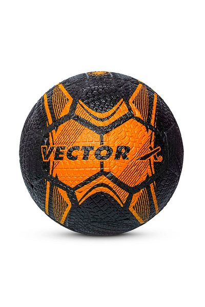 Vector X X Street Soccer Football (Orange/Black, Size 5) | Rubber | High Bounce | 32 Panel | Training