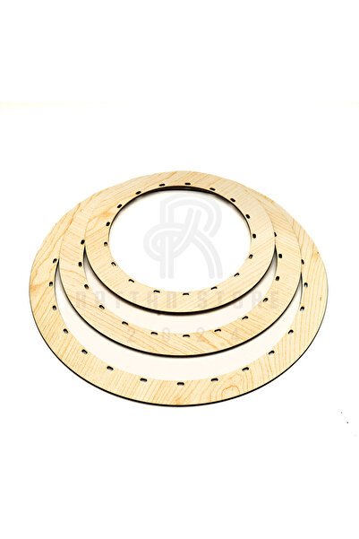 Home Rattan Bambu Örgü Tabanlık Kasnak Set