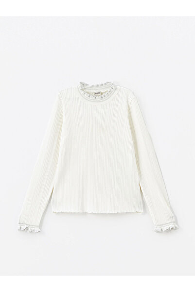 LC Waikiki Πλεκτό πουλόβερ για κορίτσια με μακρυμάνικο γιακά Lcw