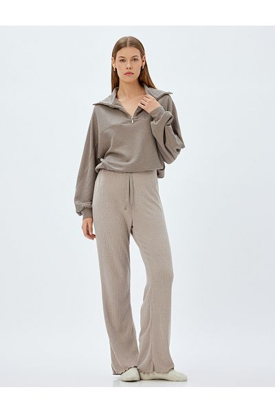 Koton Knitted Sleepwear Bottom Textured Comfortable Fit