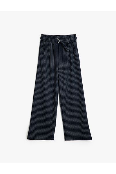 Koton Pants Belt Detailed Viscose Fabric with Elastic Waist and Pockets