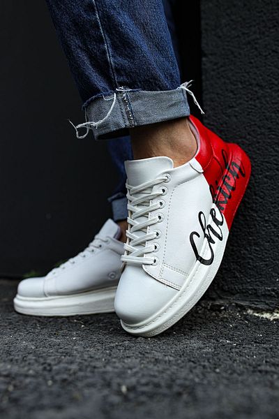 Chekich Men's Shoes Ch254 Cbt Pittura 427 - White Red
