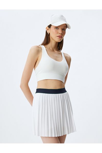 Koton Slim Fit πλισέ φούστα τένις με σορτς