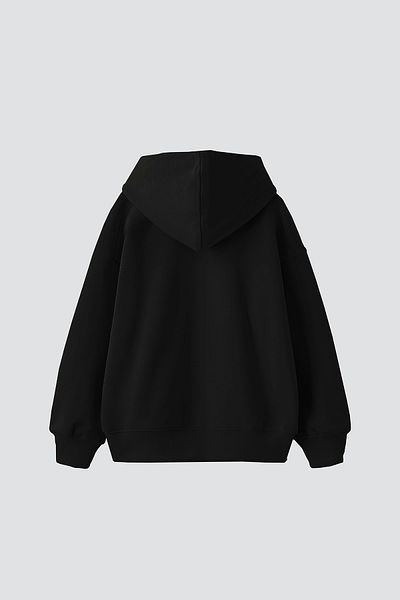 Bak Moda Brown Snake Printed Oversize Unisex Premium Black Hoodie