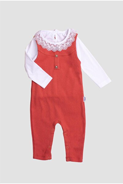 Chicsy Baby Waffle Görselli İç Badili Tatlı Dantel Detaylı  Esnek Pamuklu Beb...
