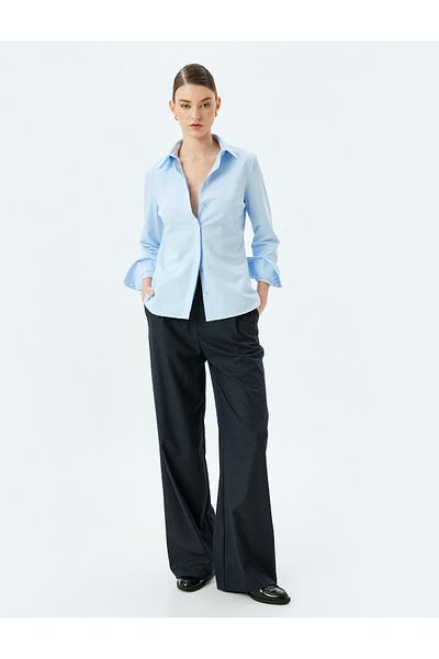 Koton Long Sleeve Classic Poplin Shirt