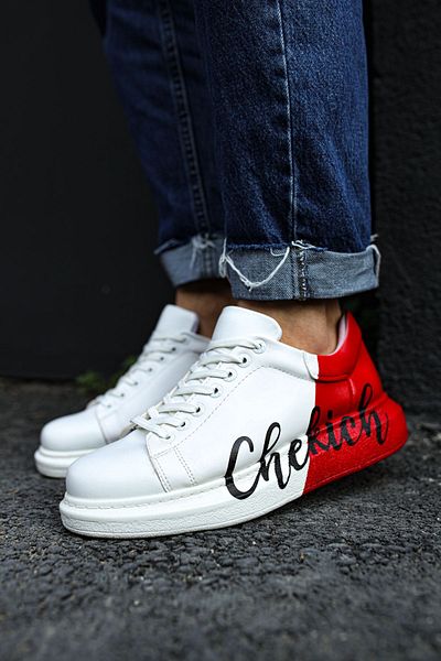 Chekich Men's Shoes Ch254 Cbt Pittura 427 - White Red