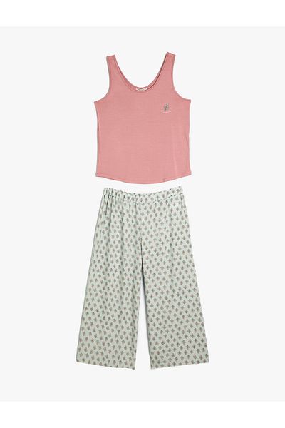 Koton Pyjama-Set aus Viskose-Stoff – mit Druckdetail