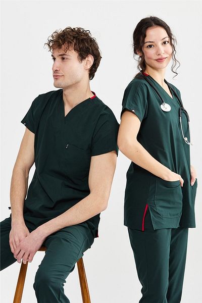 Çatı Medikal Ultralycra Basic - Комплект униформа за лекарска сестра в тъмен цвят и униформа за медицински персонал (УНИСЕКС)