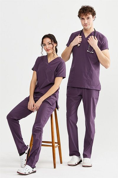 Çatı Medikal Ultralycra Basic - Costum de uniformă din Lycra Doctor Nurse Scrubs, Uniformă chirurgicală (UNISEX), Rose K