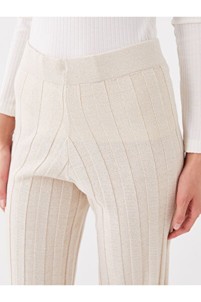 LC Waikiki Wide Leg Women's Knitwear Trousers with Elastic Waist