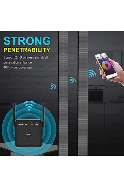 COOYA Wi-Fi Booster, Wi-Fi Repeater, Covers Up to 9860 Square Feet and 60 Devices, Internet Booster