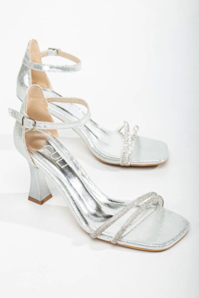 GULT Pantofi de damă cu toc subțire închis cu spatele de vară cu brodare cu p...