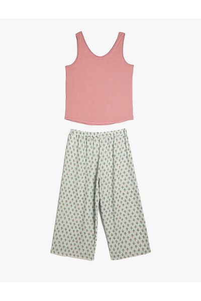 Koton Pyjama-Set aus Viskose-Stoff – mit Druckdetail