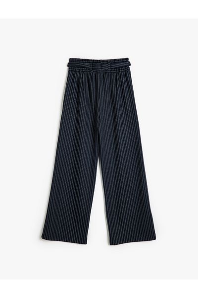 Koton Pants Belt Detailed Viscose Fabric with Elastic Waist and Pockets