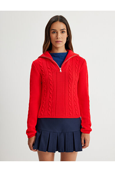 Koton Women's Red Sweater - 5Wak90369Ht