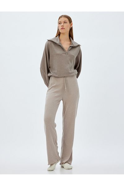 Koton Knitted Sleepwear Bottom Textured Comfortable Fit