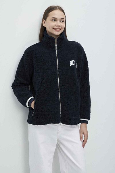 UCLA Yuna Navy Blue Fleece Standard Fit Women's Jacket