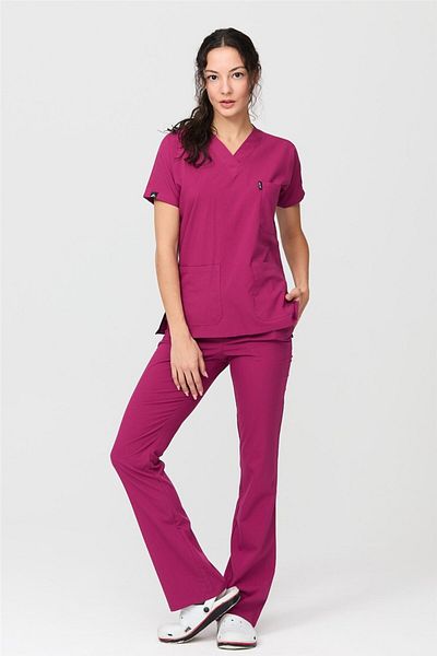 Çatı Medikal Ultralycra Spaniard - Kit de exfoliant pentru doctor în lycra, uniformă chirurgicală (FEMEI), cireșe