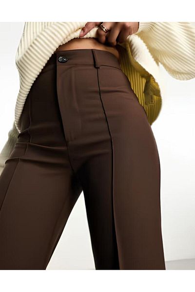 BLG SPORTS WEAR Navy Premium Cord Wide Women's Palazzo Trousers