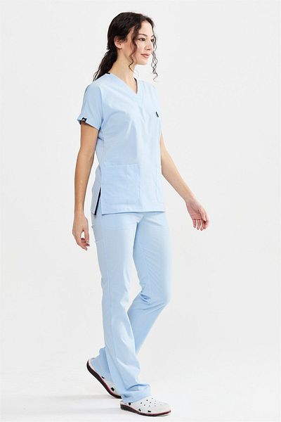 Çatı Medikal Ultralycra Spaniard - Set de uniforme pentru medic asistentă din Lycra Scrubs Uniforme pentru chirurgie (FEMEI), gheață