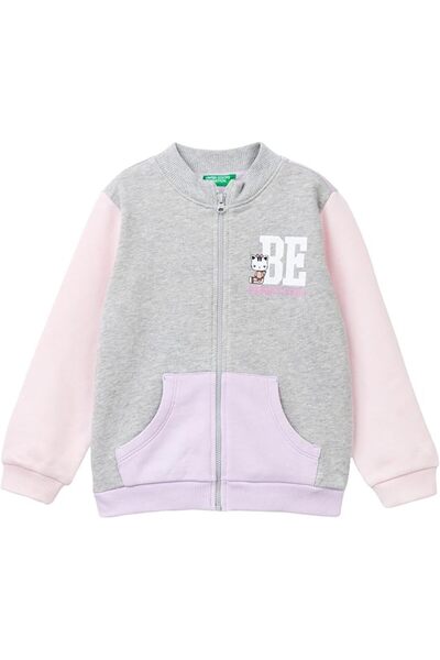 Benetton Baby Girl Zippered Sweatshirt