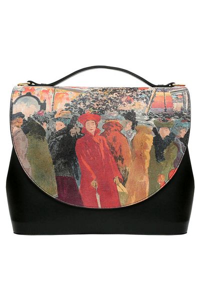 Dogo Women's Vegan Leather Black Handbag - Alone In The Crowd Design
