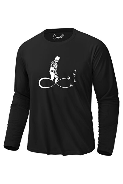 Çapıt Unisex Σετ Βαμβάκι λευκών μπλουζών Atatürk Kocatepe με τύπωμα με μακριά...