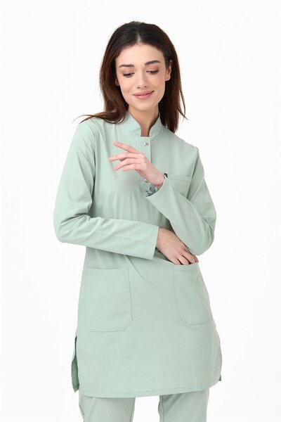 Çatı Medikal UltraLycra Modest - قميص علوي واحد من الليكرا للطبيب والممرضة، أ...