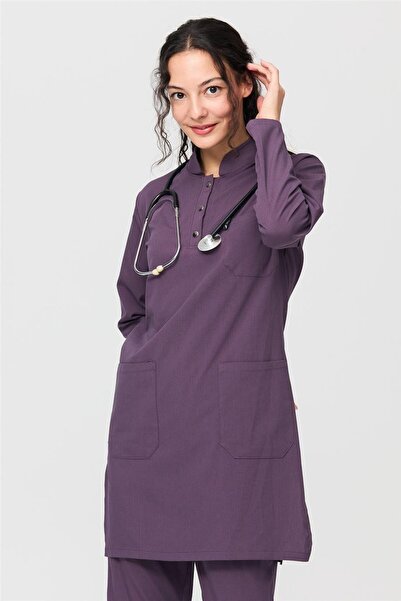 Çatı Medikal UltraLycra Modest - قميص علوي واحد من الليكرا للطبيب والممرضة، و...