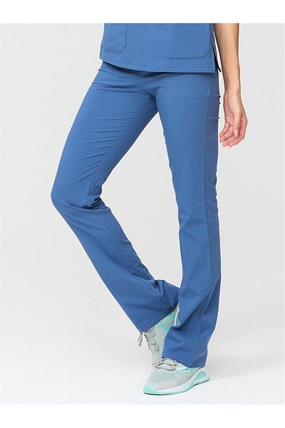 Çatı Medikal Ultralycra Spaniard - Tricou chirurgical cu fund unic din Lycra Doctor Nurse Scrubs (FEMEI), Indigo