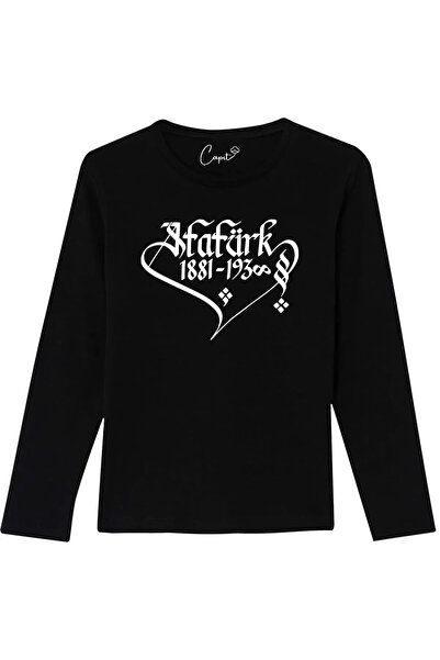 Çapıt Unisex Pamuk paket bela Ataturk kaligrafija Štampano dugih rukava dečij...