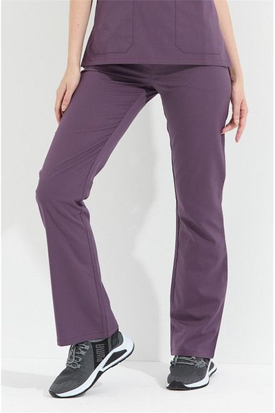 Çatı Medikal Happiness Spaniard - Scrubs pentru femei din Lycra, Uniformă chirurgicală cu pantaloni pentru Doctori și Asistente, Roz Prafului