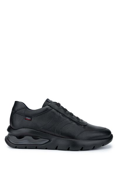 Callaghan Men's Genuine Leather Black Sneakers & Sports Shoes